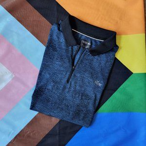 Lacoste Sport Performance Polo with Zipper (Camo Blue)